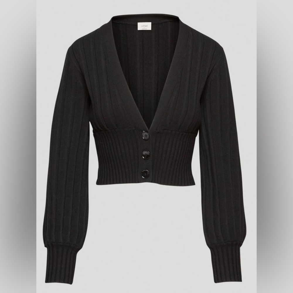 Aritzia Wilfred Plunge Front Cardigan